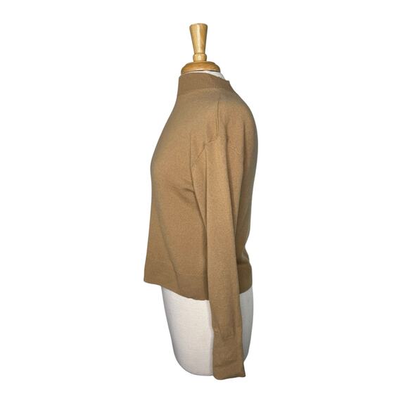 EVERLANE Cashmere Tan High Neck Pull-over Sweater Size XS Womens Long Sleeve - Picture 2 of 10